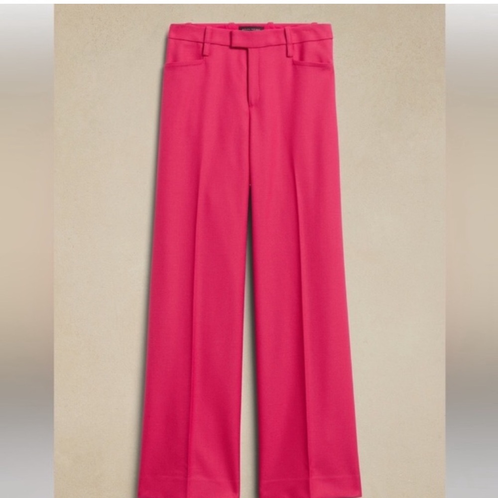 Banana Republic LIDO ITALIAN WOOL WIDE-LEG pants, NWT, size 14 - Picture 2 of 8